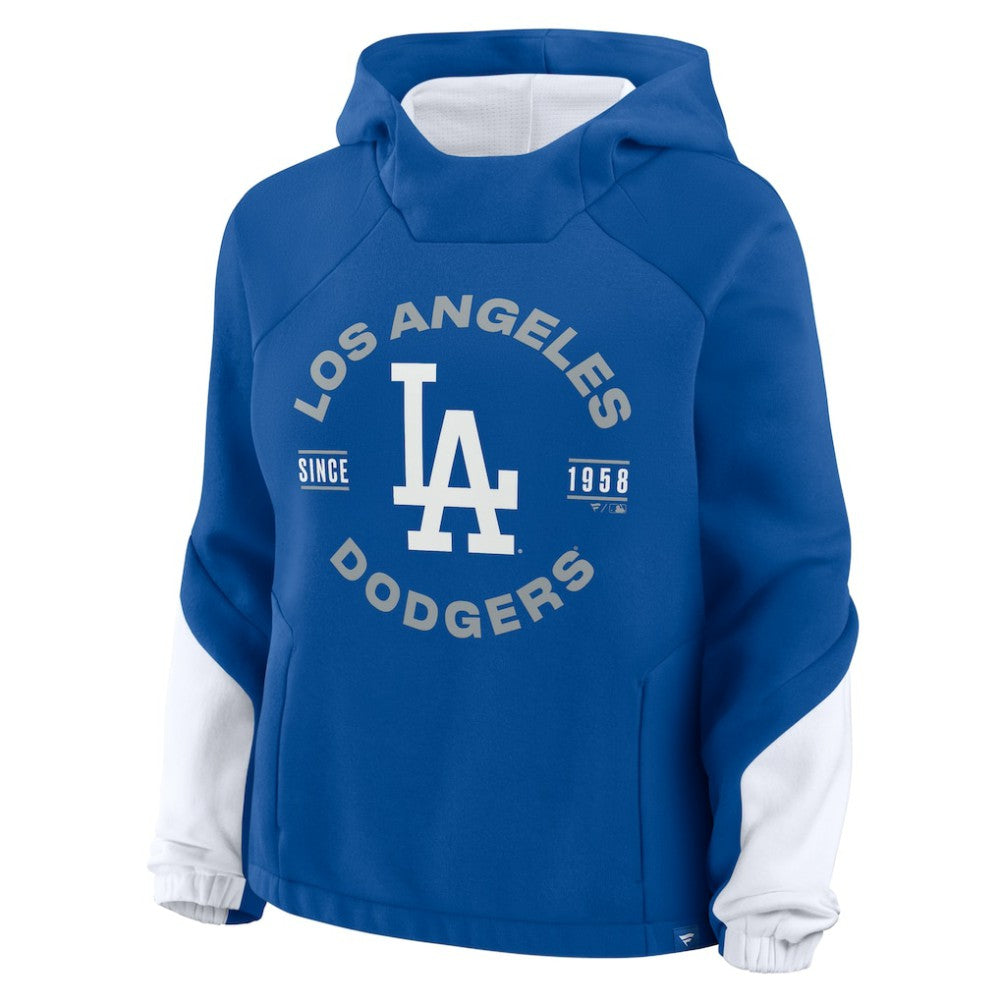 Los Angeles Dodgers Fanatics Women's Oversized Time to Win Pullover Hoodie - Royal - Fanatics Sale