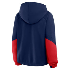 Atlanta Braves Fanatics Women's Oversized Time to Win Pullover Hoodie - Navy - Fanatics on Sale