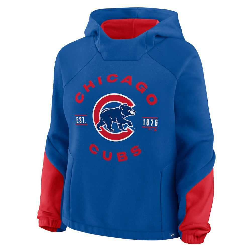 Chicago Cubs Fanatics Women's Oversized Time to Win Pullover Hoodie - Royal - Fanatics Discount
