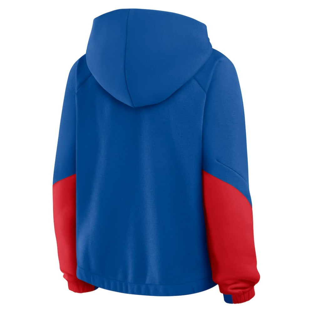 Chicago Cubs Fanatics Women's Oversized Time to Win Pullover Hoodie - Royal - Fanatics Discount
