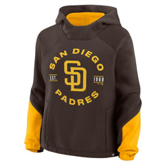San Diego Padres Fanatics Women's Oversized Time to Win Pullover Hoodie - Brown - Fanatics on Sale