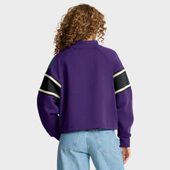 Arizona Diamondbacks Fanatics Women's Oversized Toss Sweep Raglan Pullover Sweatshirt - Purple - Fanatics Discount