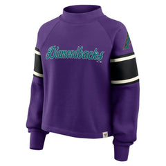 Arizona Diamondbacks Fanatics Women's Oversized Toss Sweep Raglan Pullover Sweatshirt - Purple - Fanatics Discount
