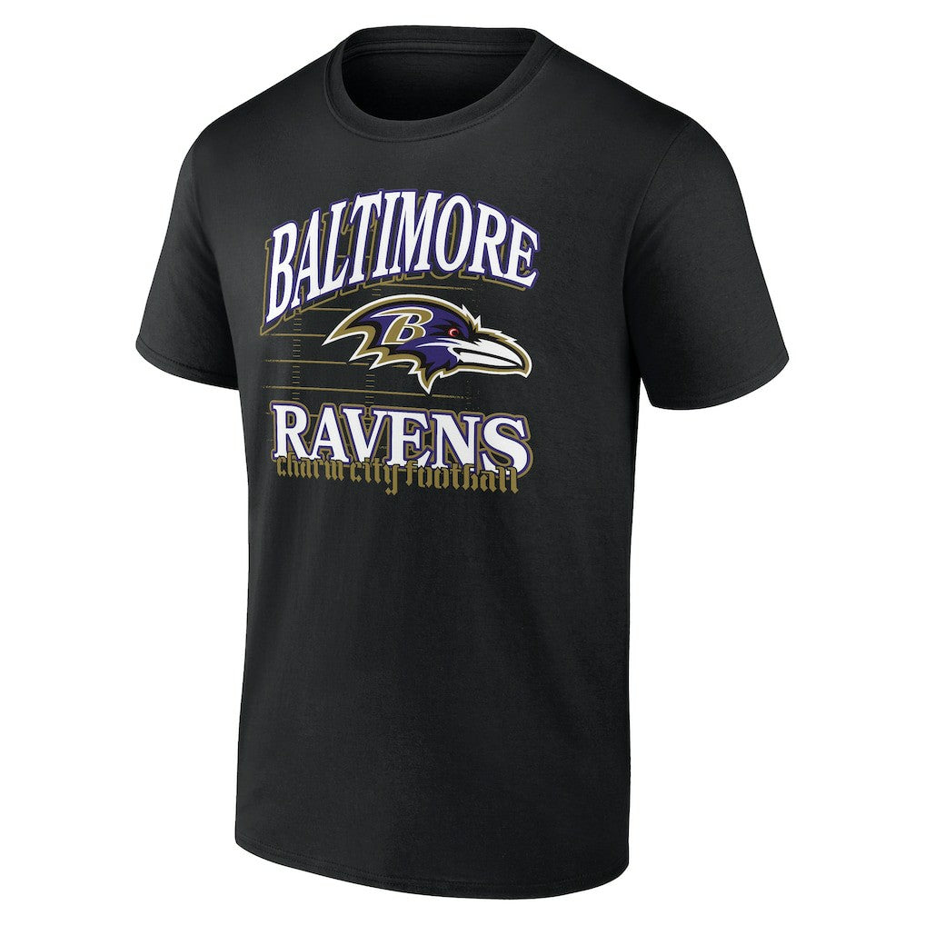 Baltimore Ravens Retro Gridiron T-Shirt Black