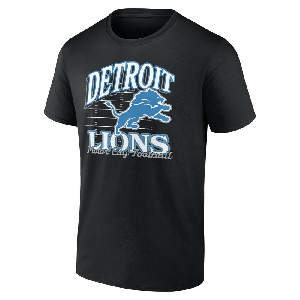 Detroit Lions Retro Gridiron T-Shirt Black