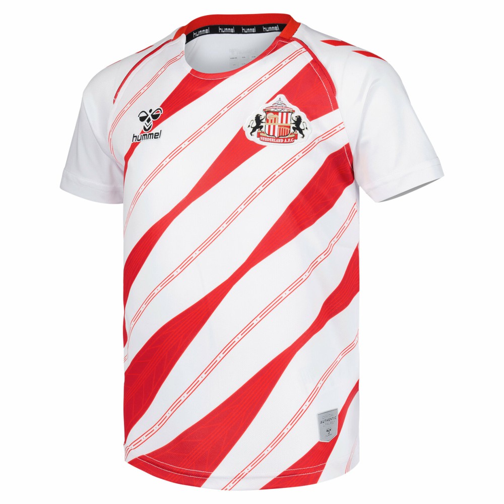 Sunderland Hummel Home Pre-Match Jersey / White / Kids