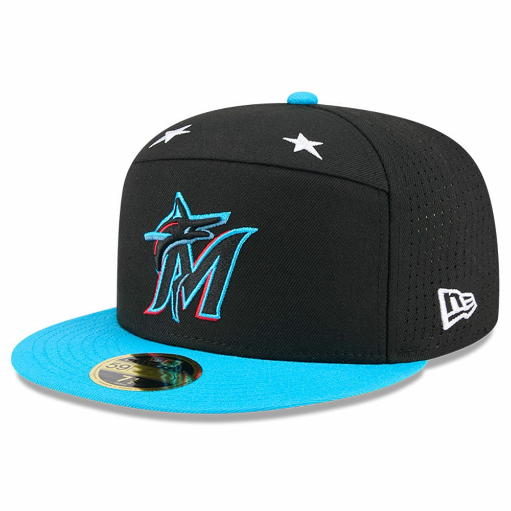 Miami Marlins New Era 2025 MLB All-Star Game Side Patch 59FIFTY Fitted Hat - Black/Blue - New Era Discount