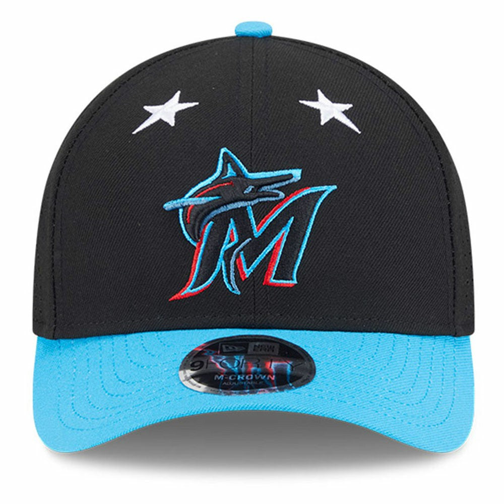 Miami Marlins New Era 2025 MLB All-Star Game 9FORTY M-Crown Adjustable Hat - Black/Blue - New Era Online