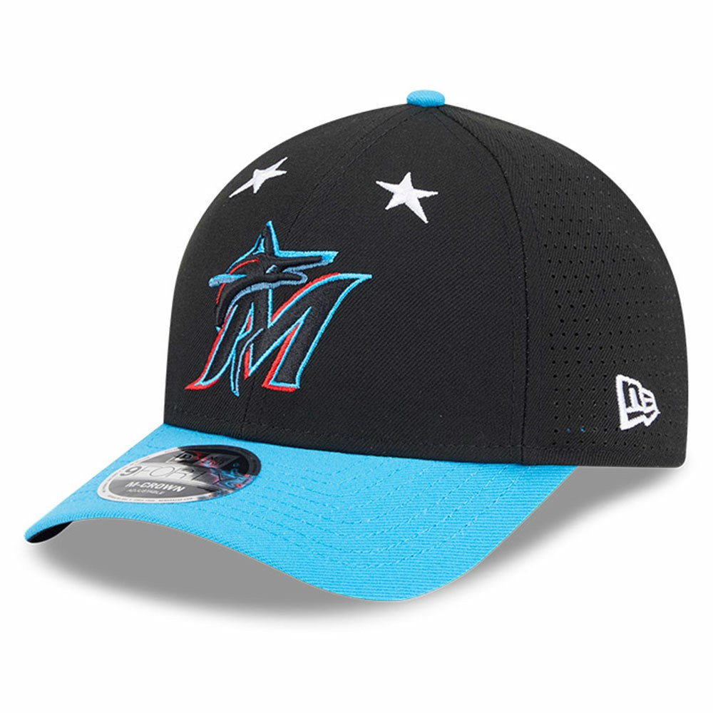 Miami Marlins New Era 2025 MLB All-Star Game 9FORTY M-Crown Adjustable Hat - Black/Blue - New Era Online
