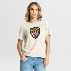 Fanatics Baltimore Ravens Women's Dove Legacy T-Shirt Cream