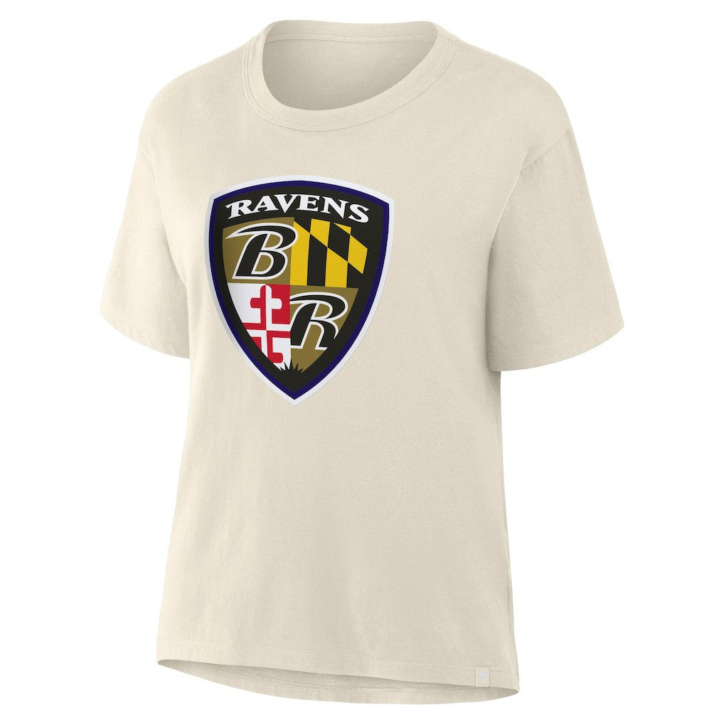 Fanatics Baltimore Ravens Women's Dove Legacy T-Shirt Cream