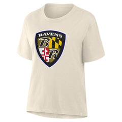Fanatics Baltimore Ravens Women's Dove Legacy T-Shirt Cream