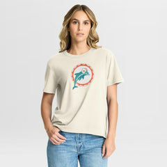 Fanatics Miami Dolphins Women's Dove Legacy T-Shirt Cream