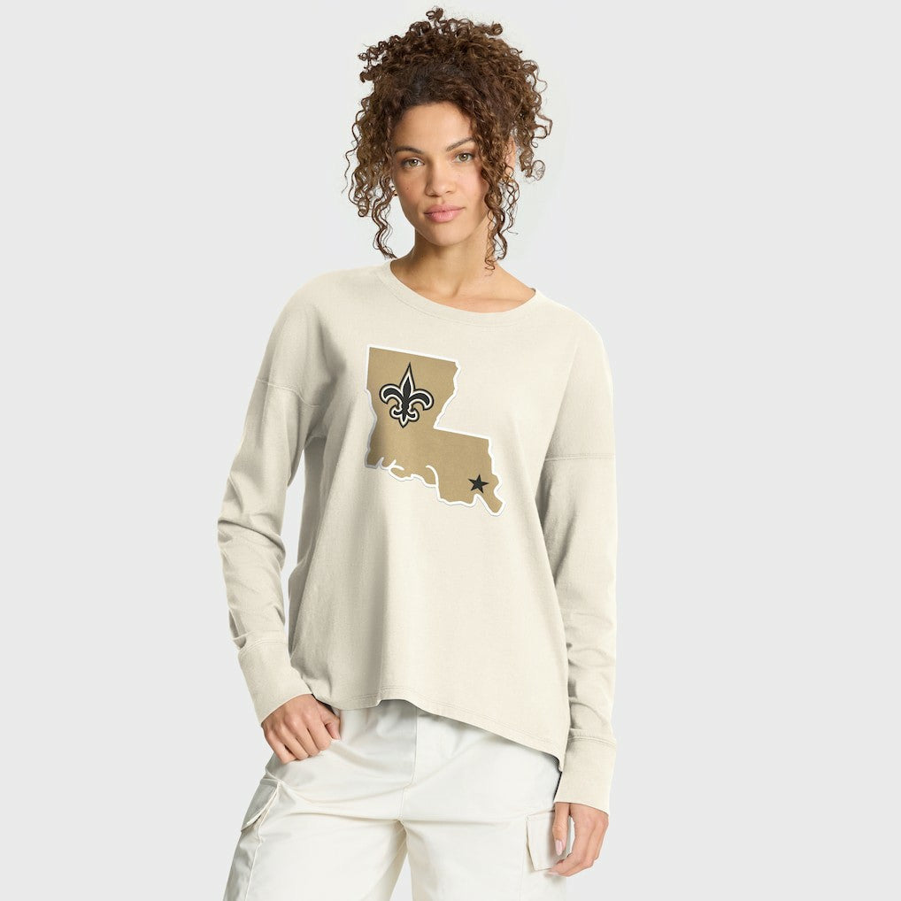 Fanatics New Orleans Saints Women's Dove Legacy Long Sleeve T-Shirt Cream