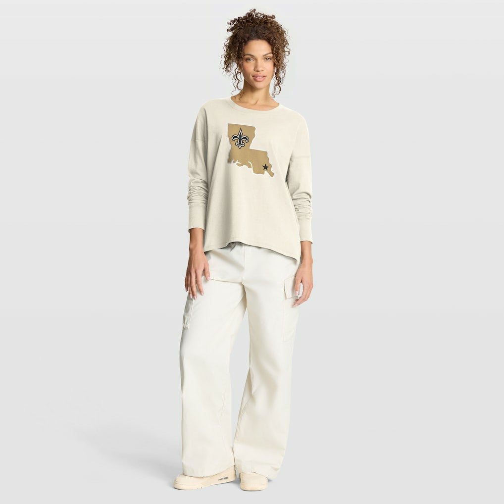 Fanatics New Orleans Saints Women's Dove Legacy Long Sleeve T-Shirt Cream