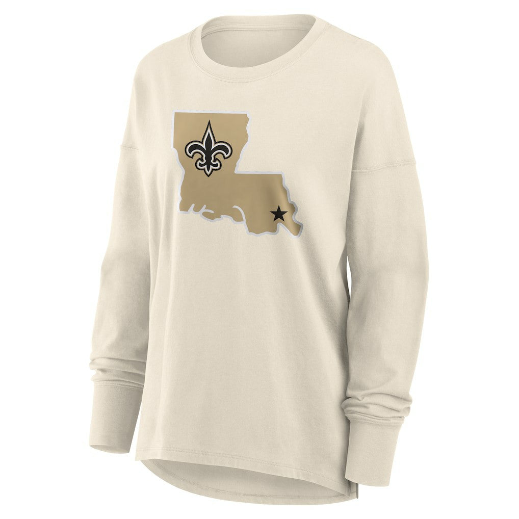Fanatics New Orleans Saints Women's Dove Legacy Long Sleeve T-Shirt Cream