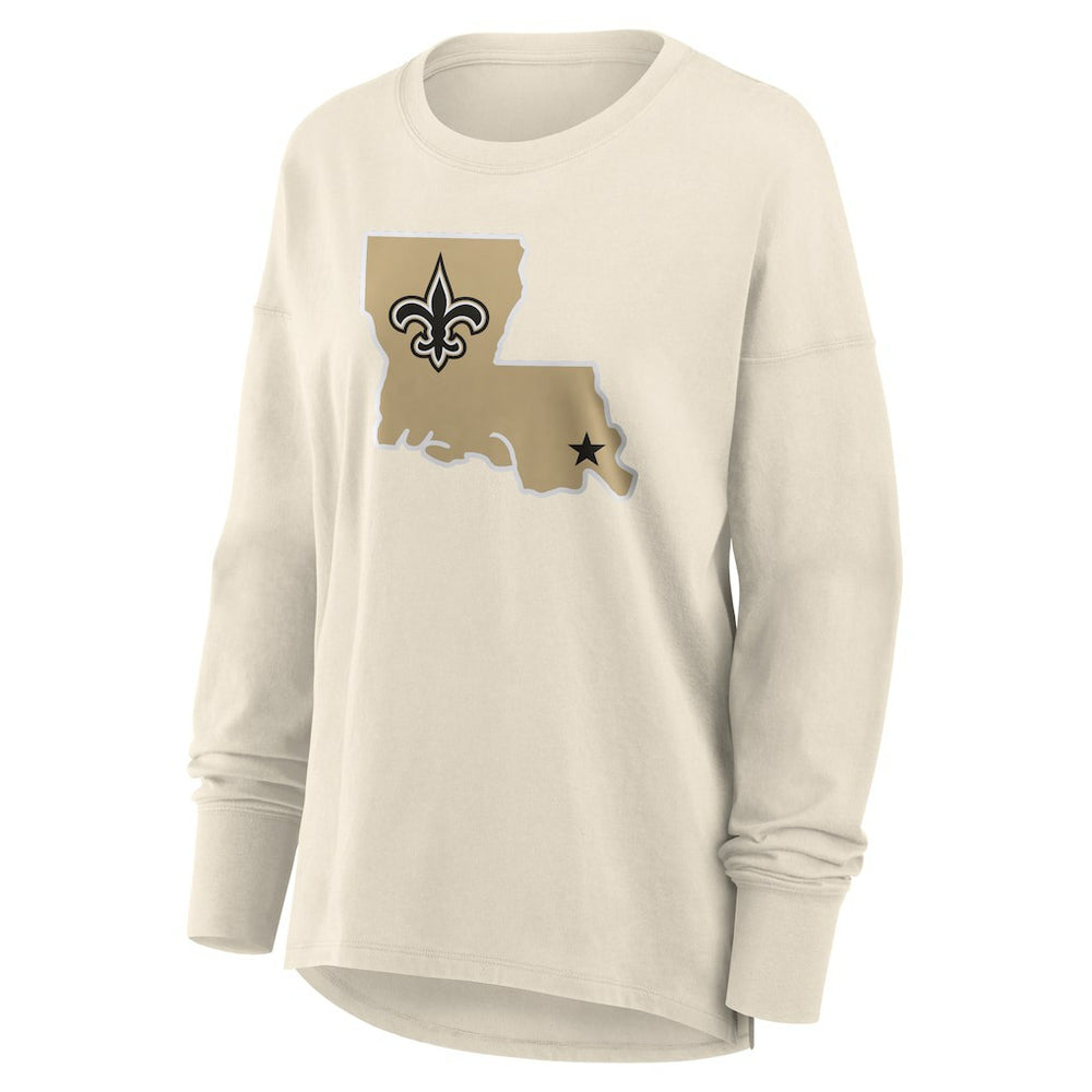 Fanatics New Orleans Saints Women's Dove Legacy Long Sleeve T-Shirt Cream