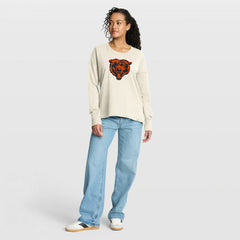 Fanatics Chicago Bears Women's Dove Legacy Long Sleeve T-Shirt Cream