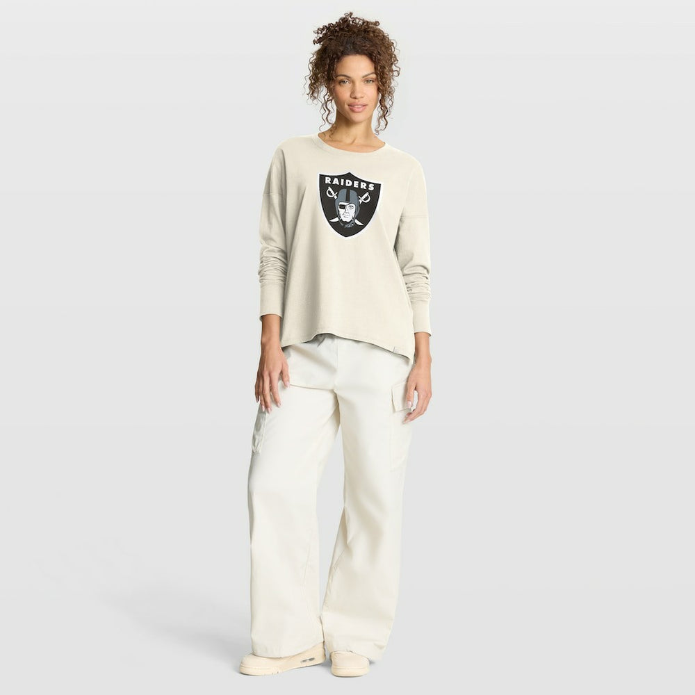 Fanatics Las Vegas Raiders Women's Dove Legacy Long Sleeve T-Shirt Cream