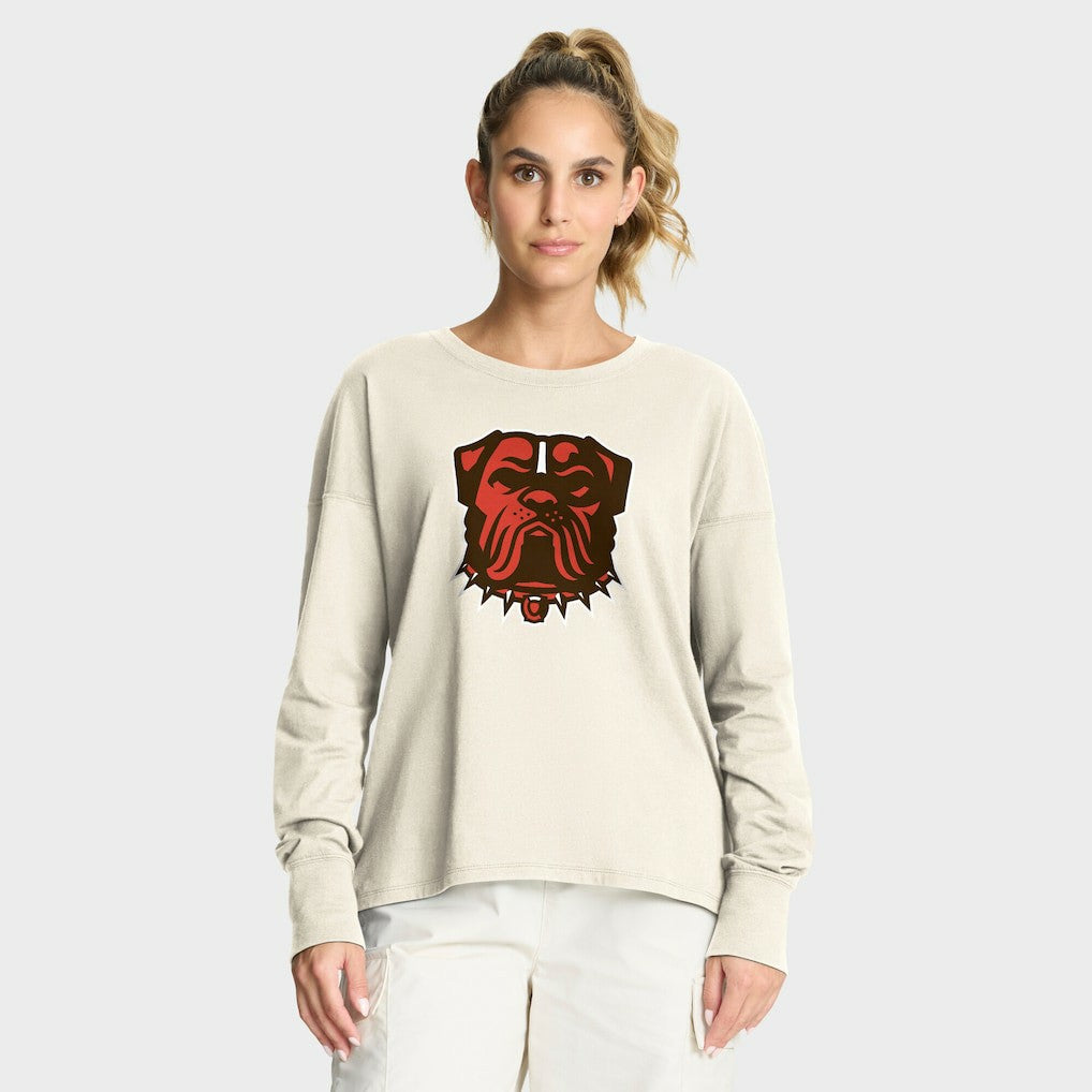 Fanatics Cleveland Browns Women's Dove Legacy Long Sleeve T-Shirt Cream