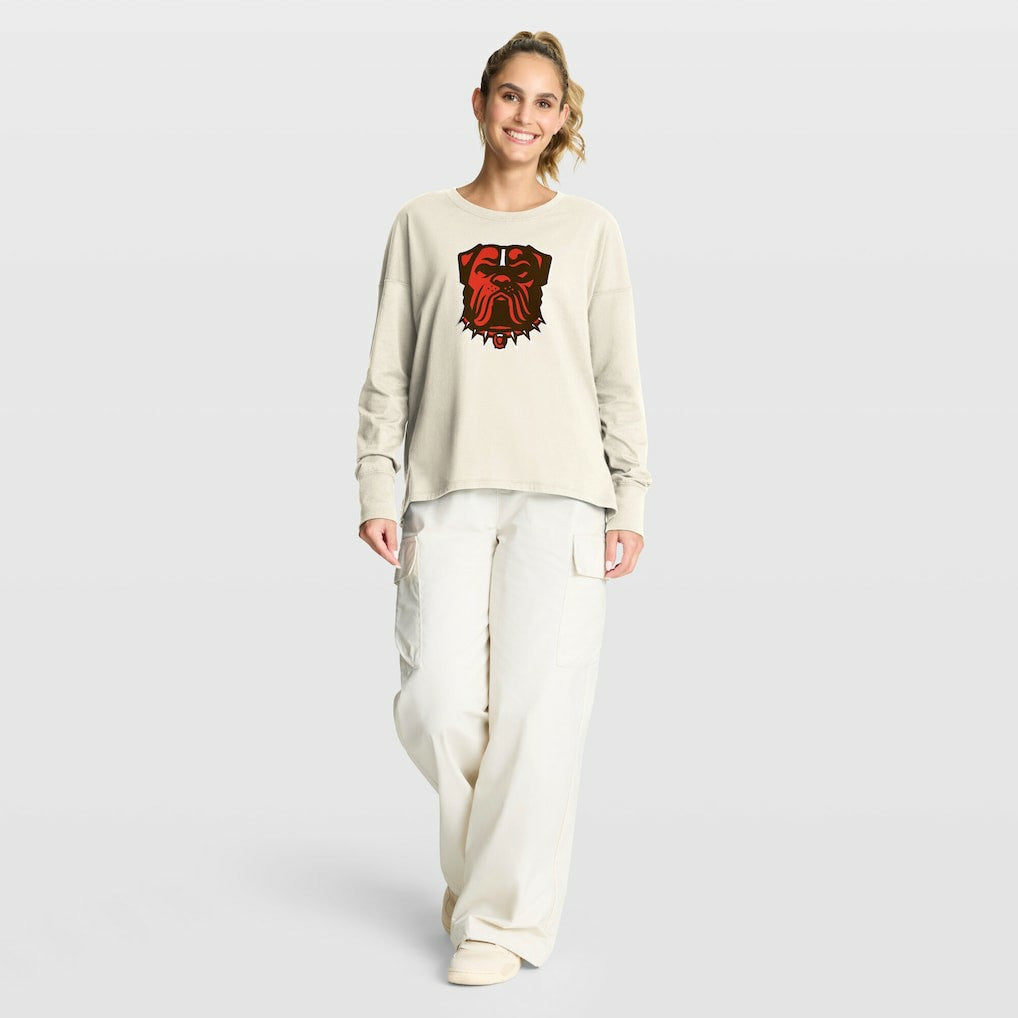 Fanatics Cleveland Browns Women's Dove Legacy Long Sleeve T-Shirt Cream
