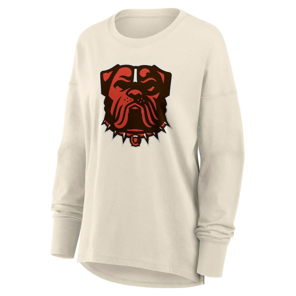 Fanatics Cleveland Browns Women's Dove Legacy Long Sleeve T-Shirt Cream
