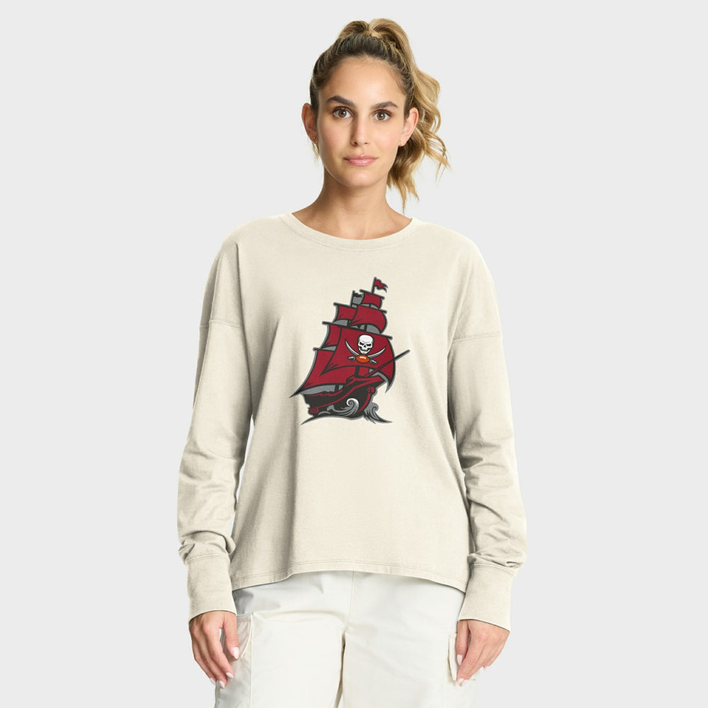 Fanatics Tampa Bay Buccaneers Women's Dove Legacy Long Sleeve T-Shirt Cream