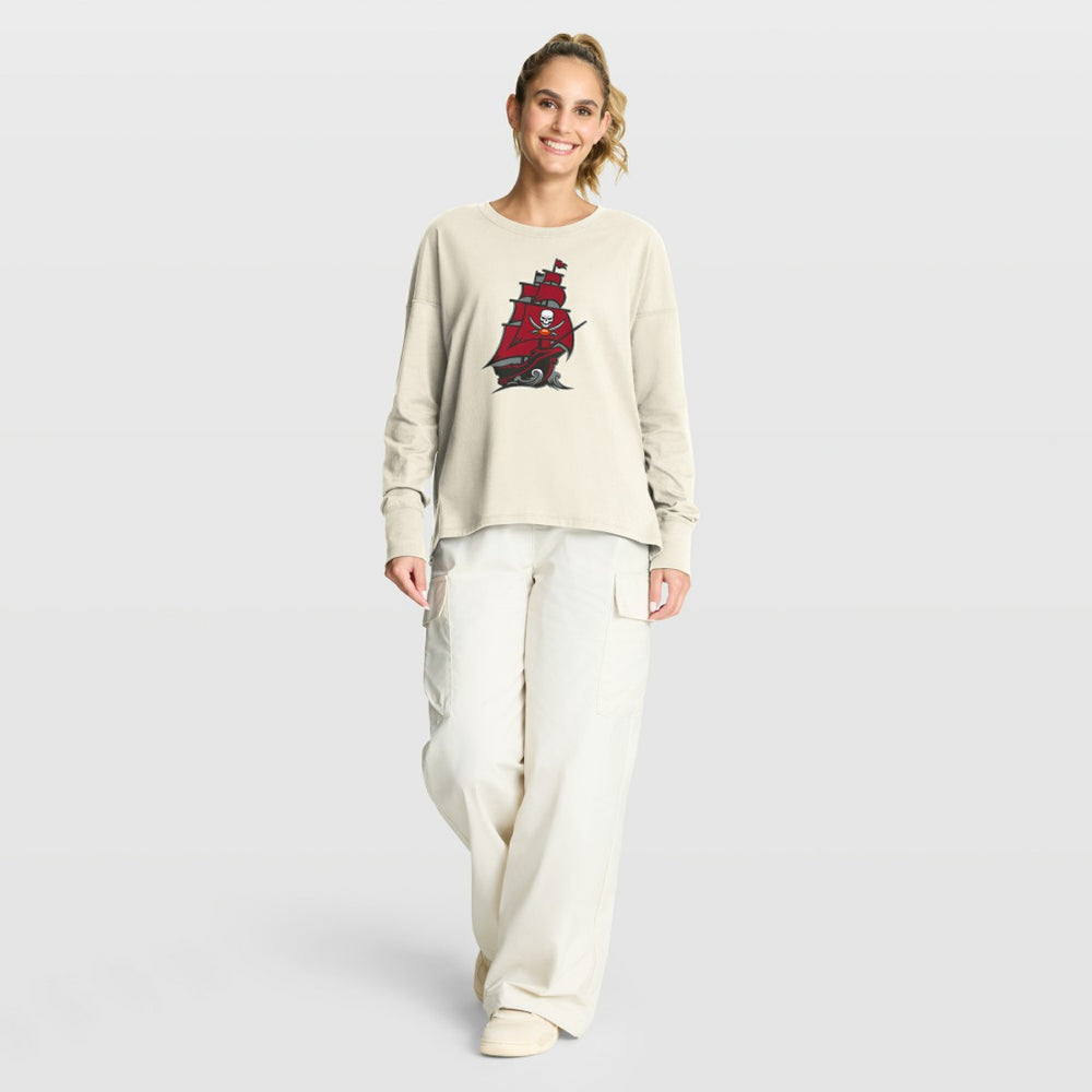 Fanatics Tampa Bay Buccaneers Women's Dove Legacy Long Sleeve T-Shirt Cream