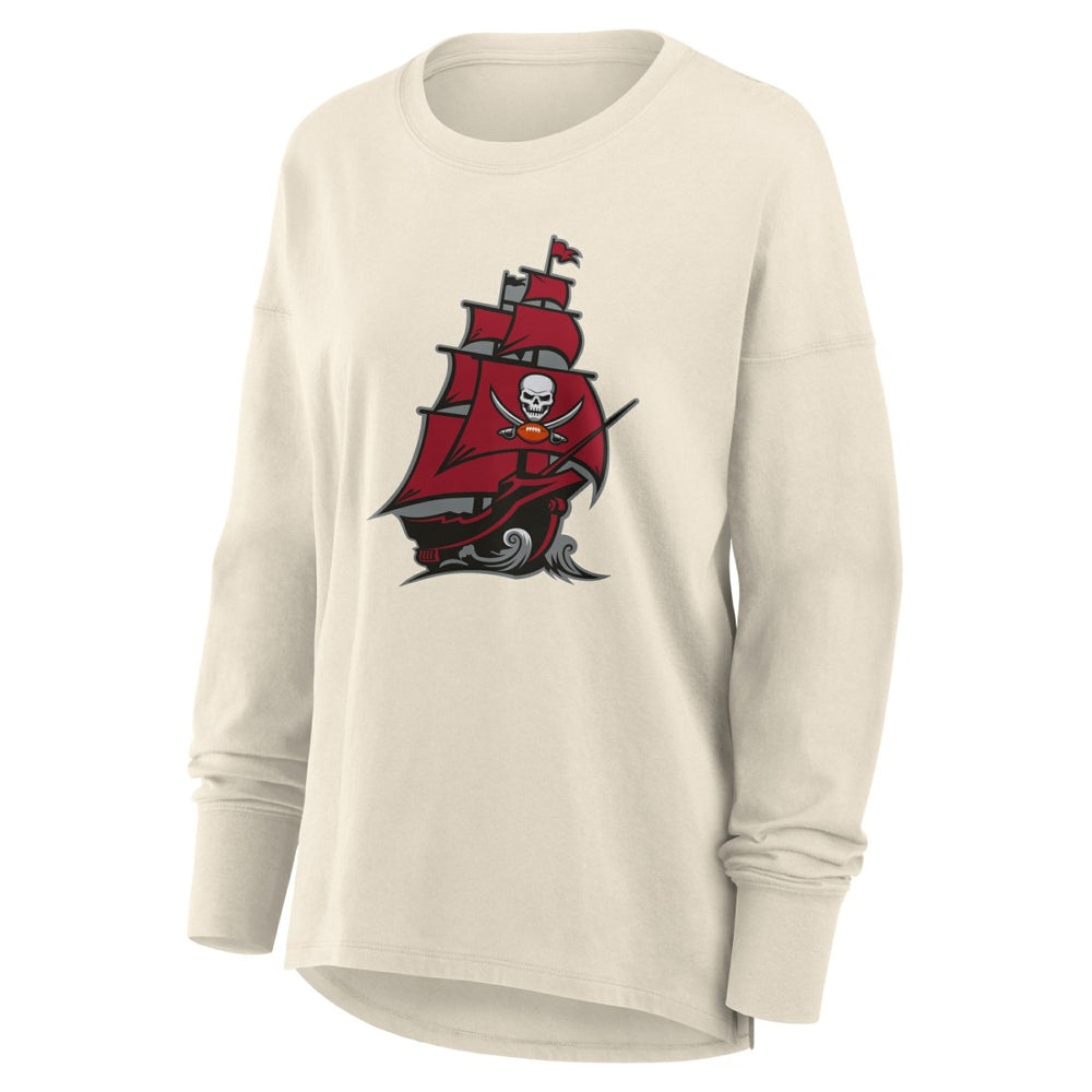 Fanatics Tampa Bay Buccaneers Women's Dove Legacy Long Sleeve T-Shirt Cream