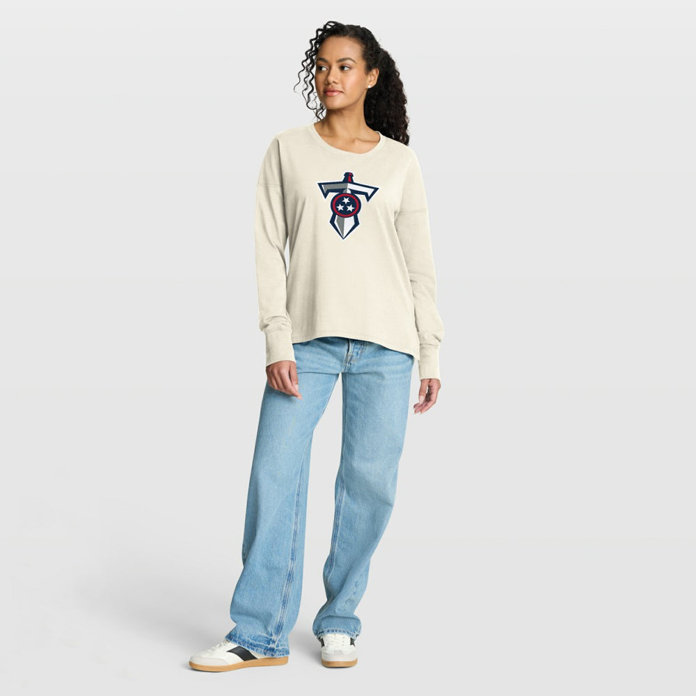 Fanatics Tennessee Titans Women's Dove Legacy Long Sleeve T-Shirt Cream