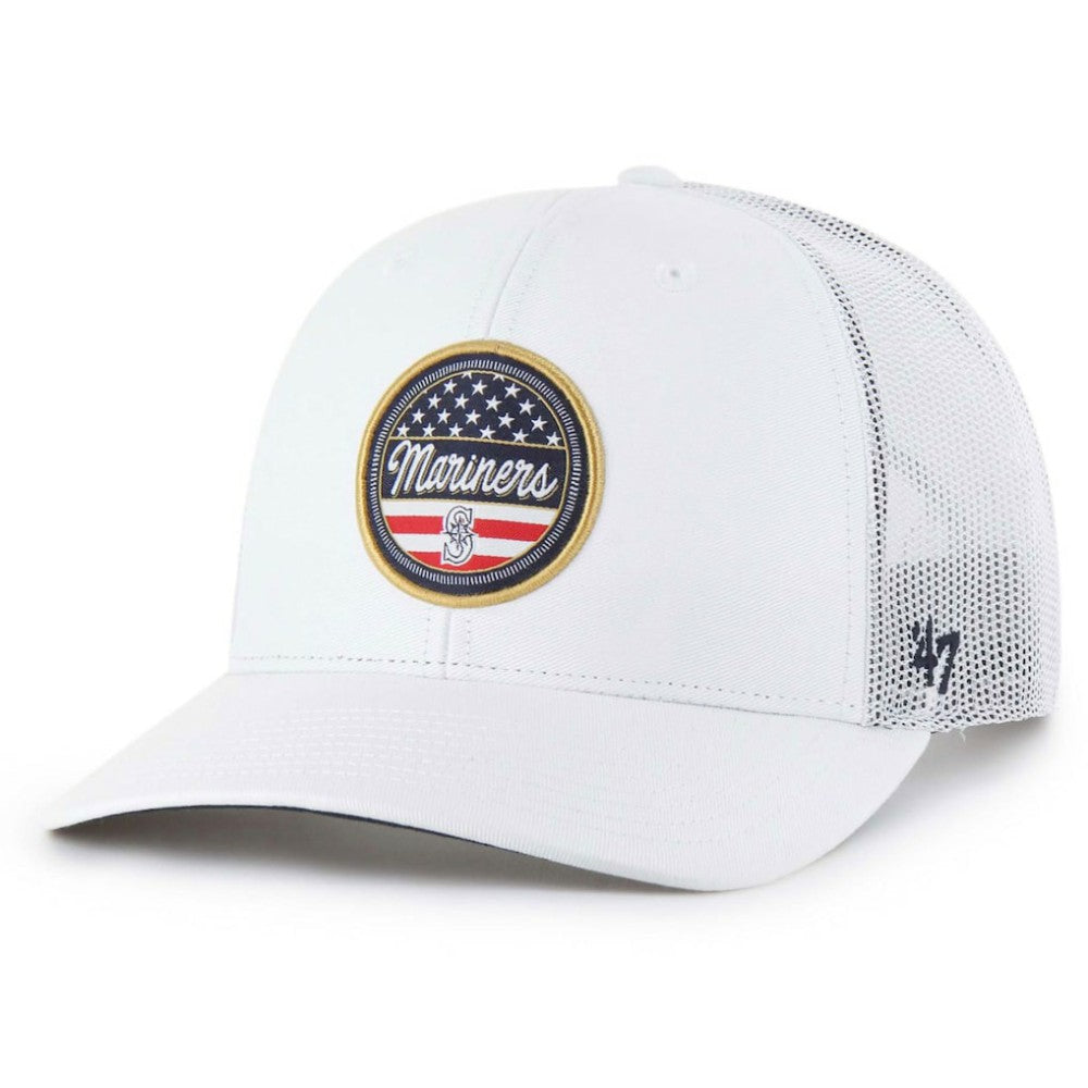 Seattle Mariners '47 Homage Adjustable Trucker Hat - White - 47 brand Sale