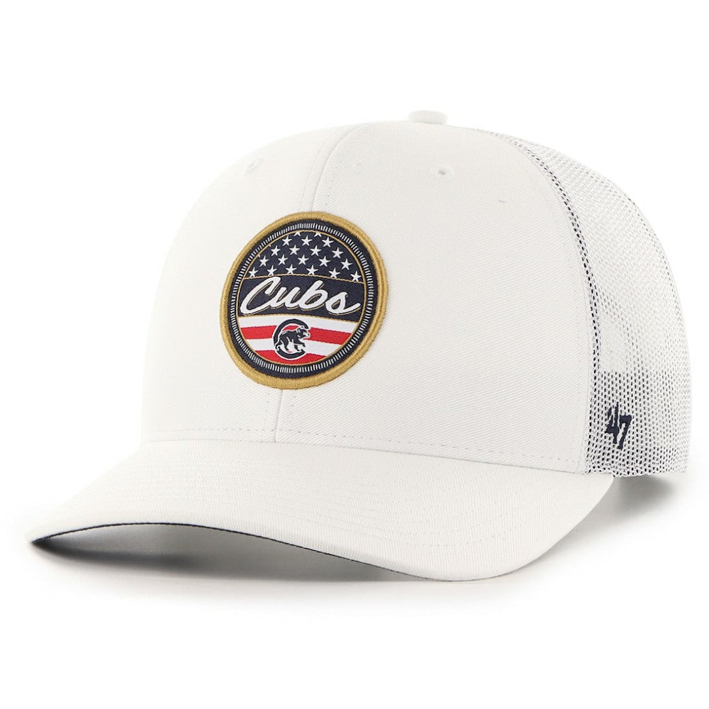 Chicago Cubs '47 Homage Adjustable Trucker Hat - White - 47 brand Lifestyle