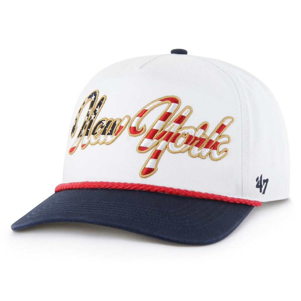 New York Yankees '47 Patriotic Overhand Hitch Adjustable Hat - White - 47 brand Sale
