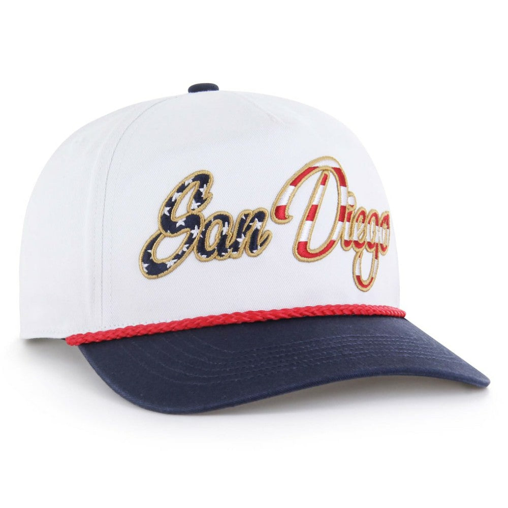 San Diego Padres '47 Patriotic Overhand Hitch Adjustable Hat - White - 47 brand on Sale