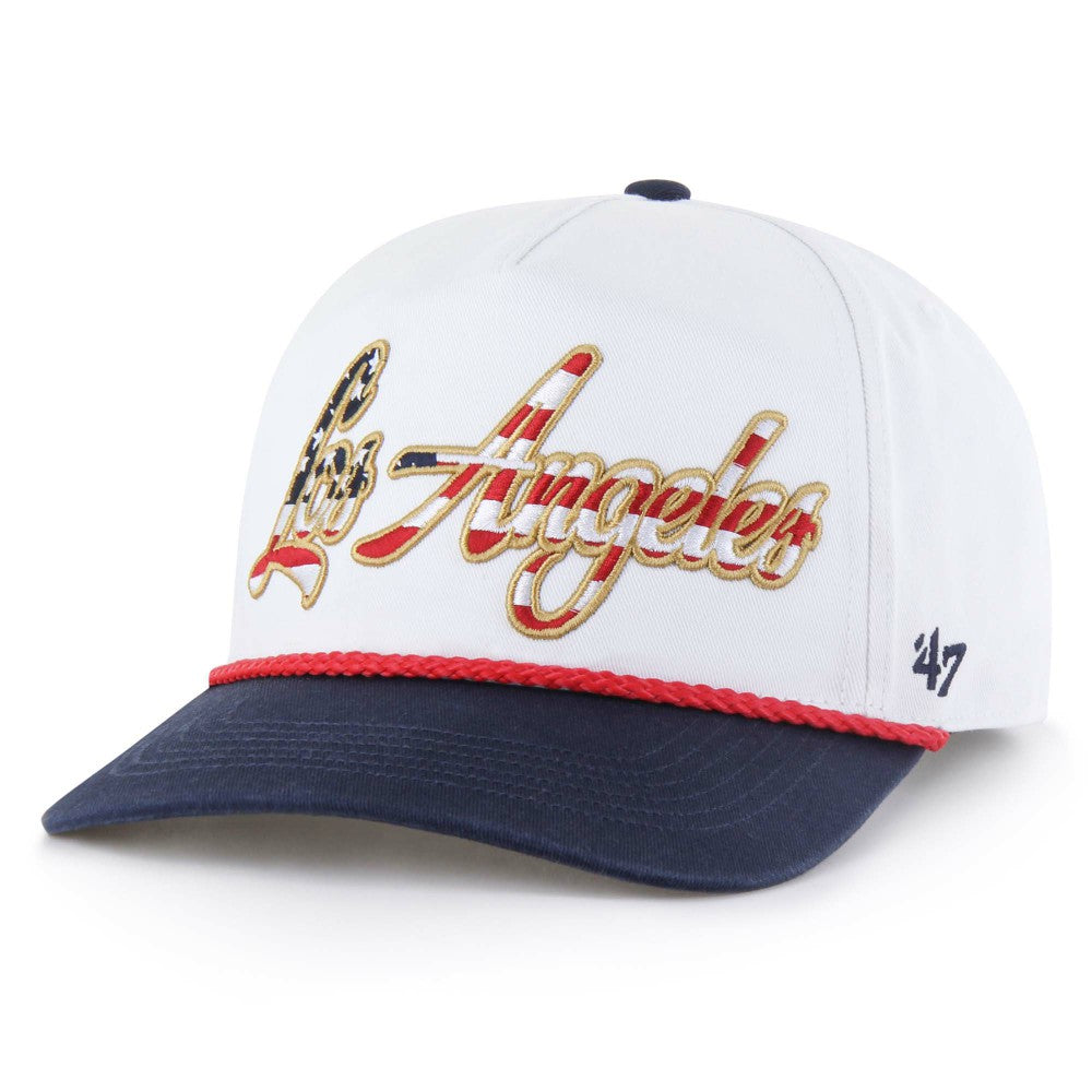 Los Angeles Dodgers '47 Patriotic Overhand Hitch Adjustable Hat - White - 47 brand Sale