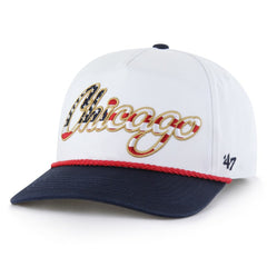 Chicago Cubs '47 Patriotic Overhand Hitch Adjustable Hat - White - 47 brand Sale