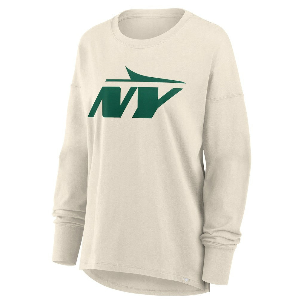 Fanatics New York Jets Women's Dove Legacy Long Sleeve T-Shirt Cream