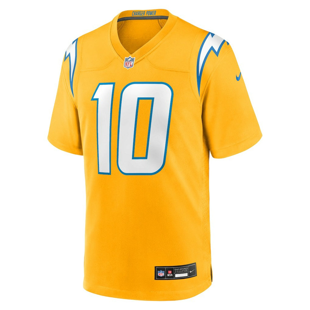 Nike Justin Herbert Los Angeles Chargers Alternate Charger Power Game Player Jersey Gold
