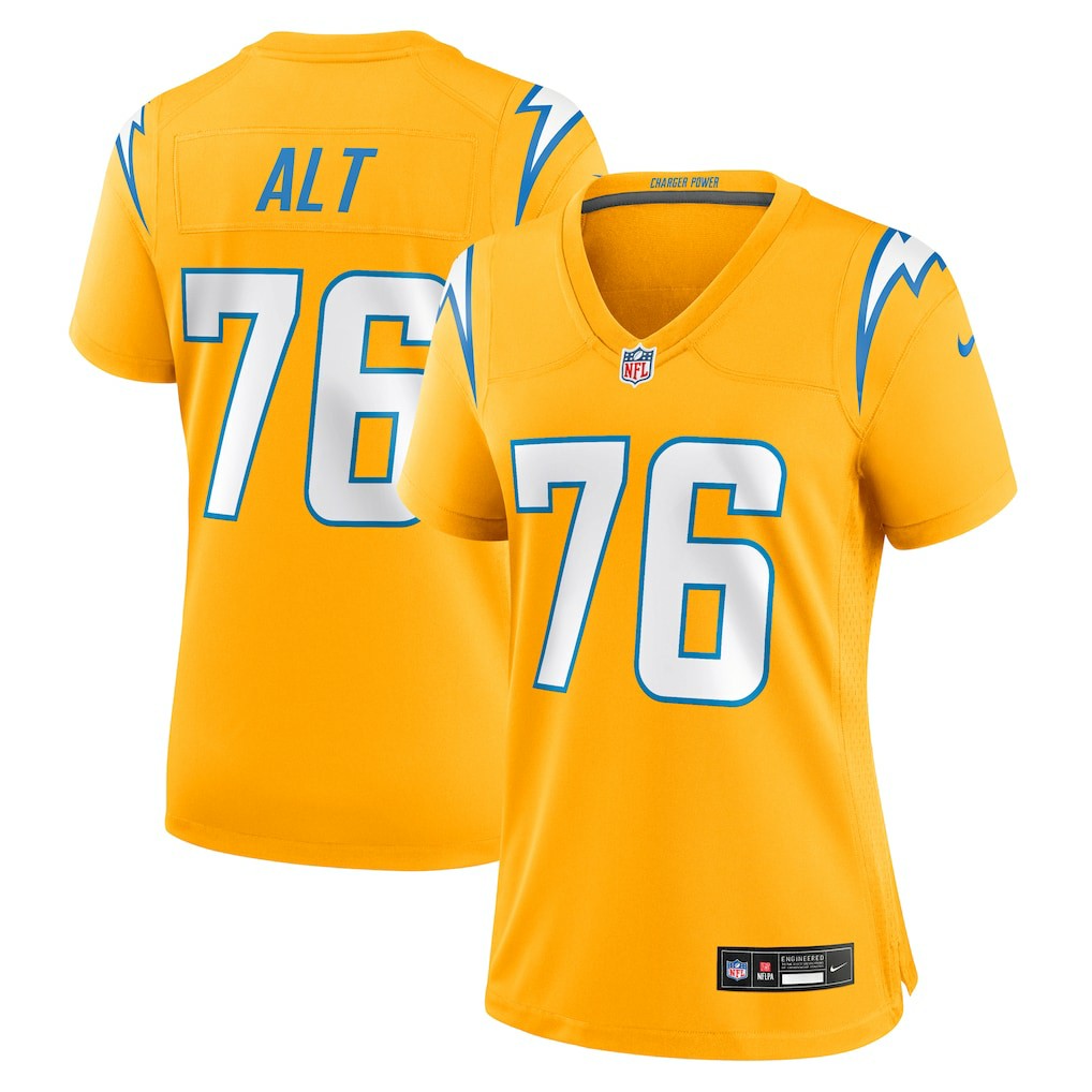 Nike Joe Alt Los Angeles Chargers Women's Alternate Charger Power Game Jersey Gold