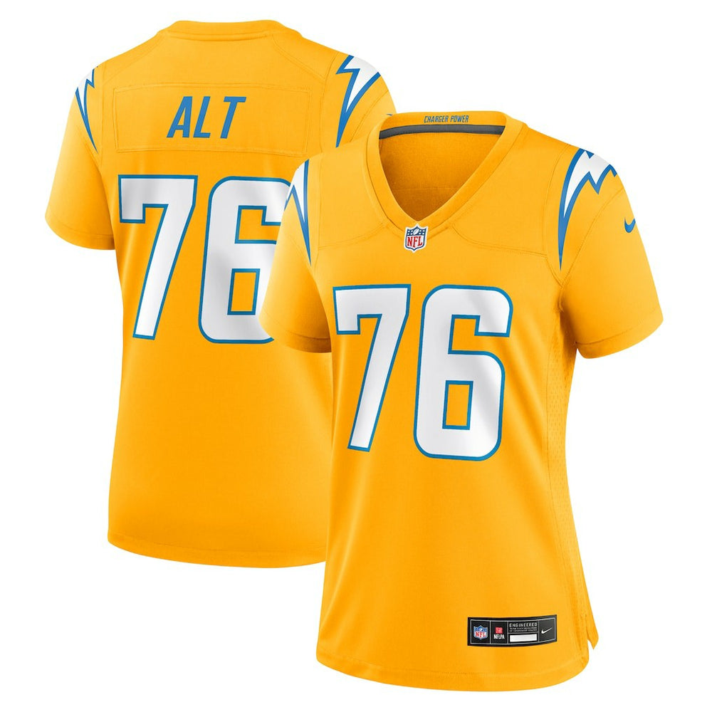 Nike Joe Alt Los Angeles Chargers Women's Alternate Charger Power Game Jersey Gold