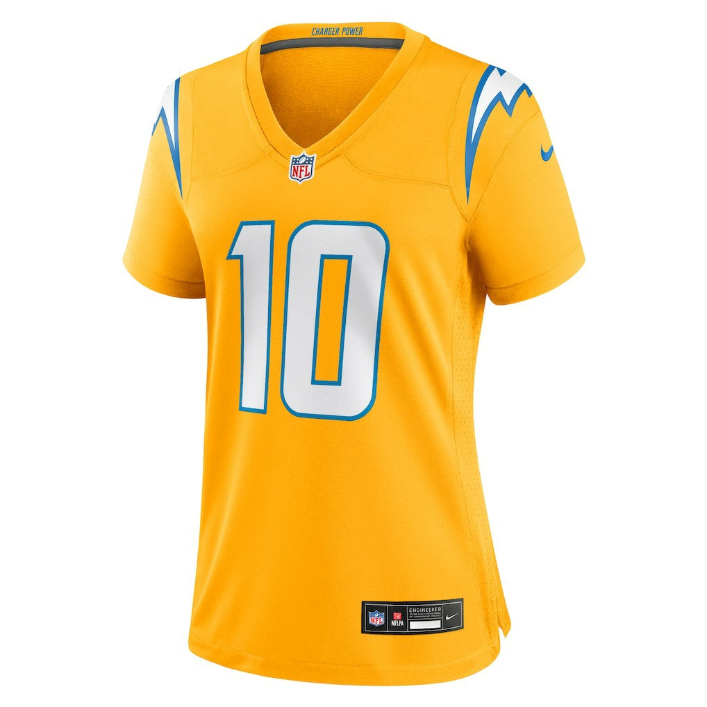 Nike Justin Herbert Los Angeles Chargers Women's Alternate Charger Power Game Jersey Gold