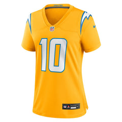 Nike Justin Herbert Los Angeles Chargers Women's Alternate Charger Power Game Jersey Gold