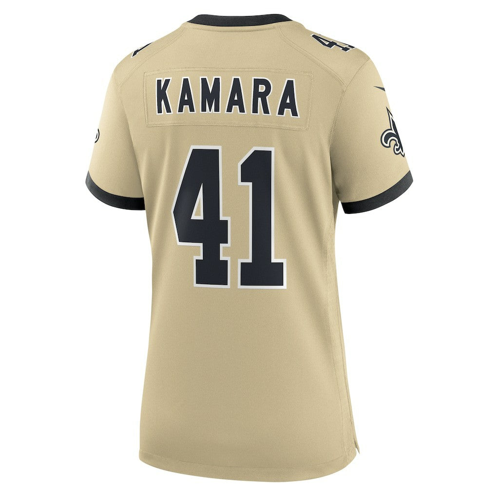 Nike Alvin Kamara New Orleans Saints Women's Gameday Golds Alternate Game Player Jersey Gold