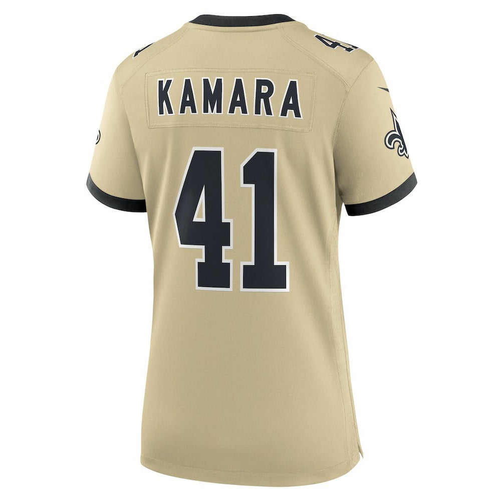 Nike Alvin Kamara New Orleans Saints Women's Gameday Golds Alternate Game Player Jersey Gold