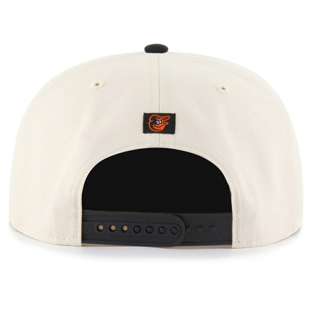 Baltimore Orioles '47 Payson Captain Snapback Hat - Natural - 47 brand Lifestyle