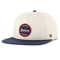 Atlanta Braves '47 Payson Captain Adjustable Hat - Natural - 47 brand on Sale