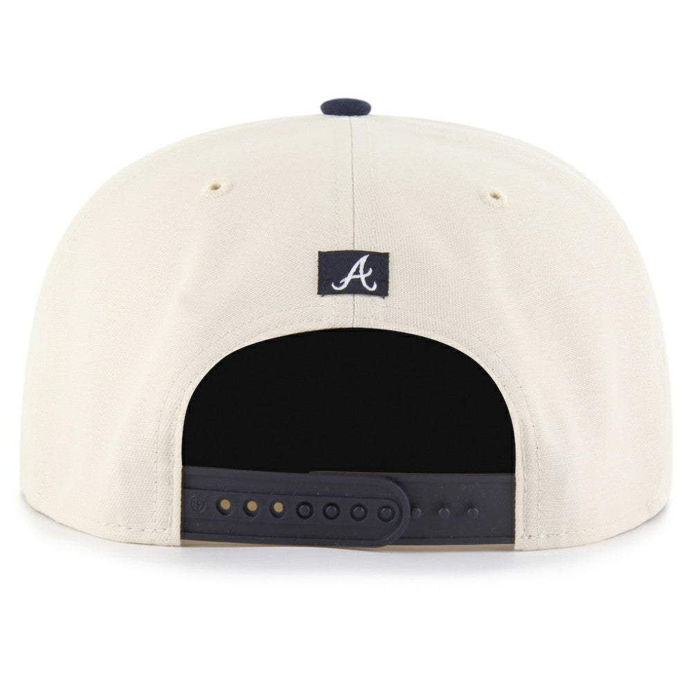 Atlanta Braves '47 Payson Captain Adjustable Hat - Natural - 47 brand on Sale