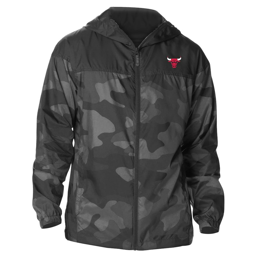 Chicago Bulls Camo Flash Challenger Windbreaker Full-Zip Jacket Black | Columbia Near Me