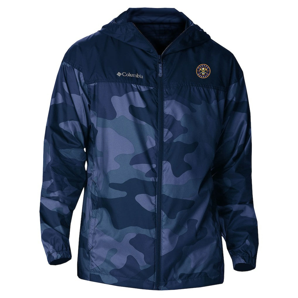 Denver Nuggets Camo Flash Challenger Windbreaker Full-Zip Jacket for sale Navy | Columbia online