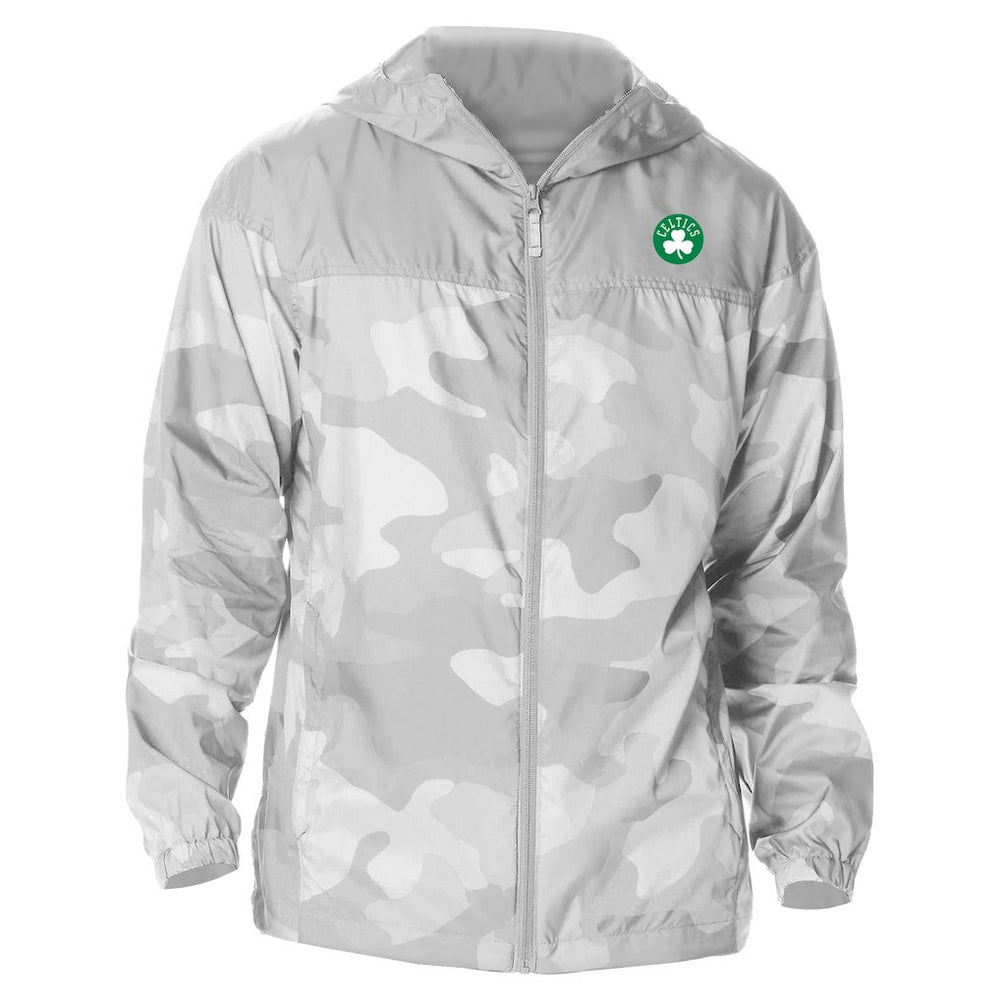 Boston Celtics Camo Flash Challenger Windbreaker Full-Zip Jacket Gray | Columbia